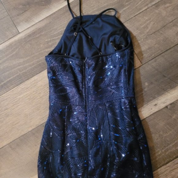 Lulus Pure Beauty Navy Blue Sequin Sleeveless Maxi Dress - Picture 11 of 12